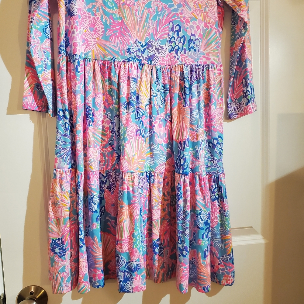 Lilly Pulitzer Geanna Swing Dress Multi Splendor In The Sand XS - Picture 5 of 10